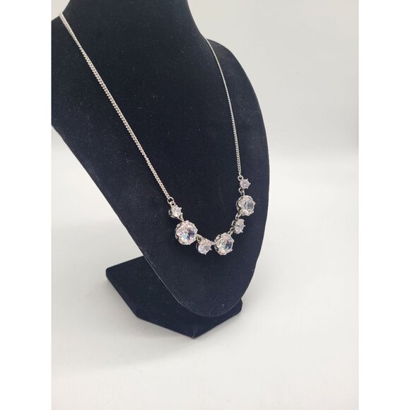 Betsey Johnson ALL THAT GLITTERS Cubic Zirconia Glass Statement Necklace - Picture 2 of 13